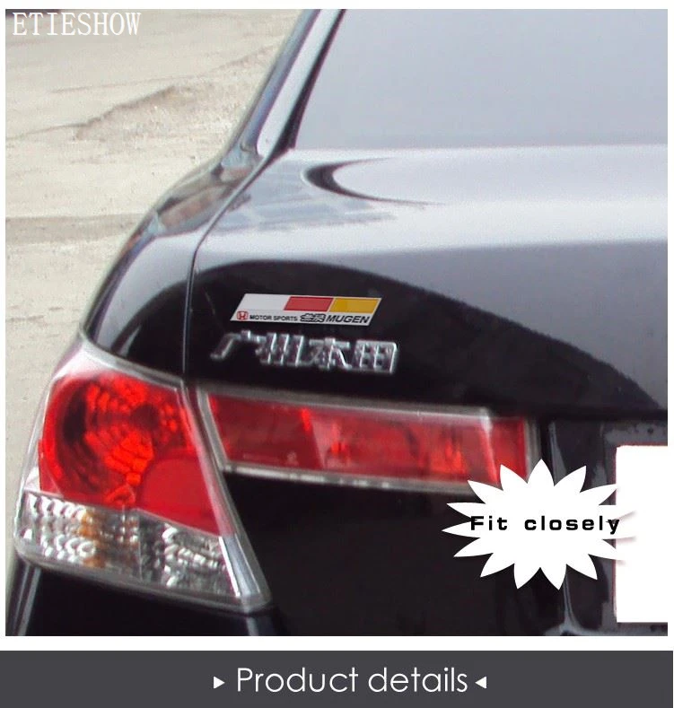 mugen aluminum badge emblem sticker