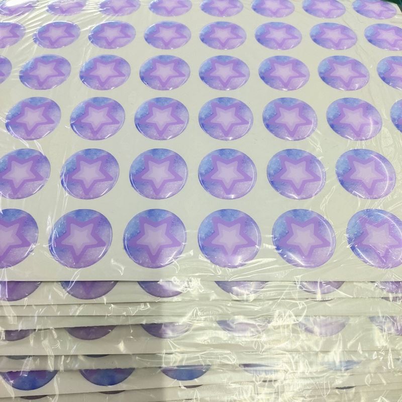 domed label sticker