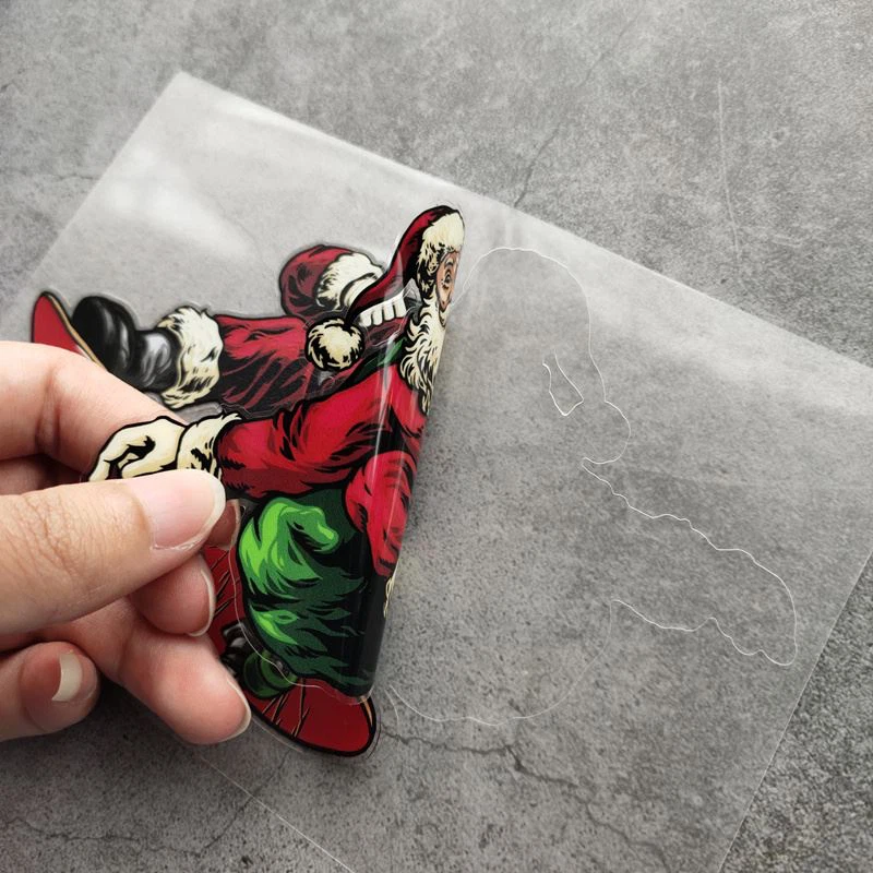 Double side printed die cut sticker Double side printed die cut sticker