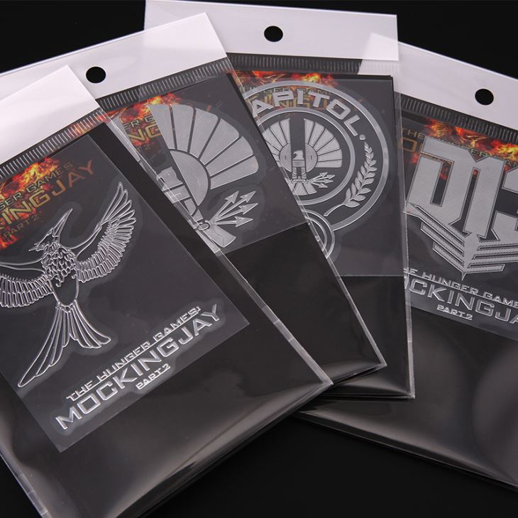 Customized Embossed Aluminum Metal Sticker