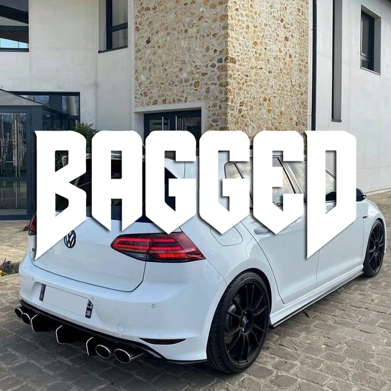 "BAGGED" Letters Stickers With High Quality
