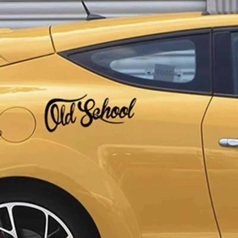 Old School Text Car Stickers