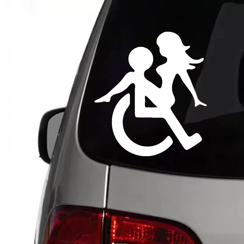 Disabled Person Wheelchair Car Bumper Sticker