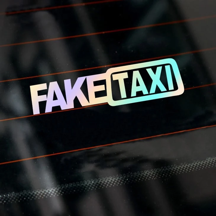 Fake Taxi Car Window Decal Letters