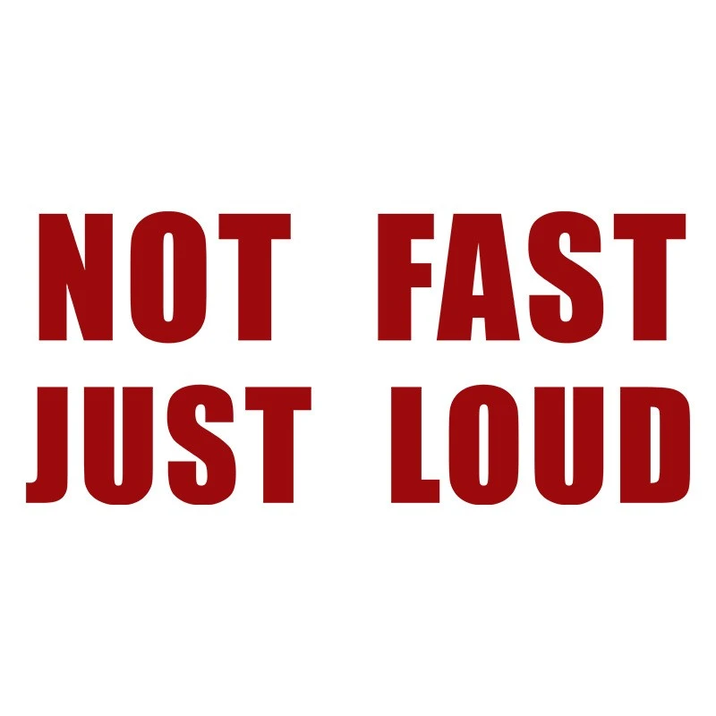 Funny Vinyl Sticker Not Fast Just Loud
