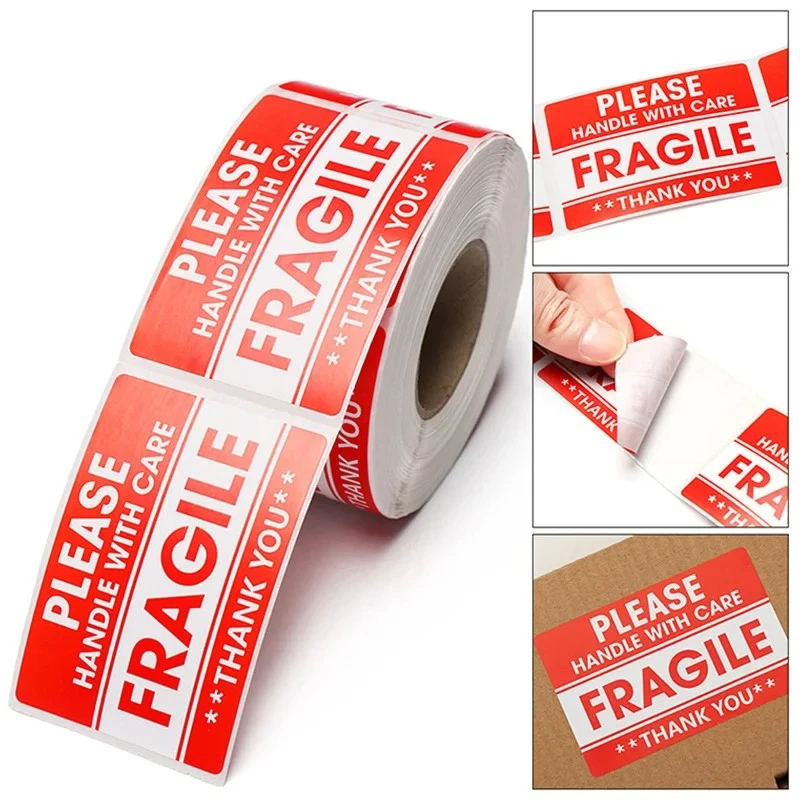 1000/500PCS English Fragile Stickers