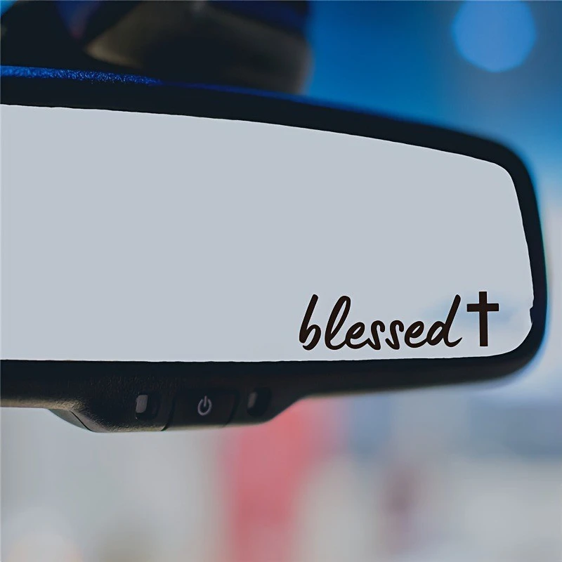 Car Inner Mirror Sticker God Bless