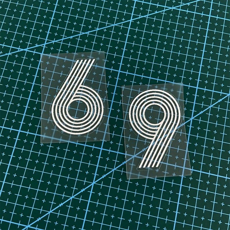 1PC 0123456789 White Number Motorcycle Stickers high quality