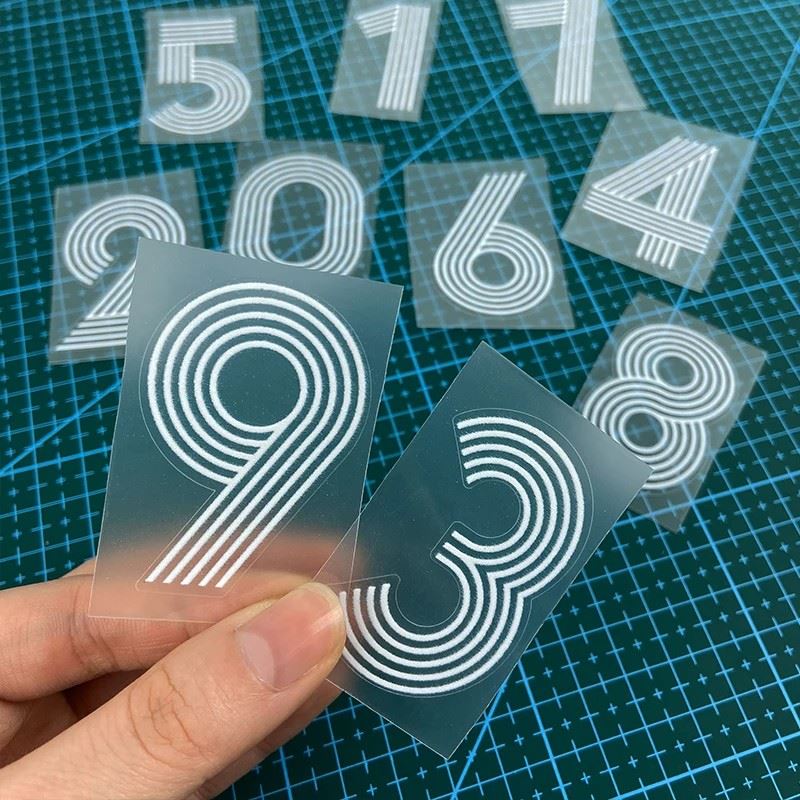 1PC 0123456789 White Number Motorcycle Stickers