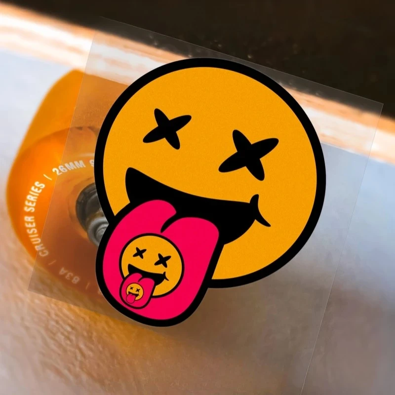 1PC Creative Smiley Face Motorcycle Stickers