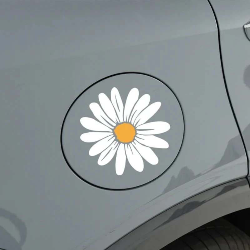 1PC Smiley Flower Motorcycle Sticker Vinyl Decal