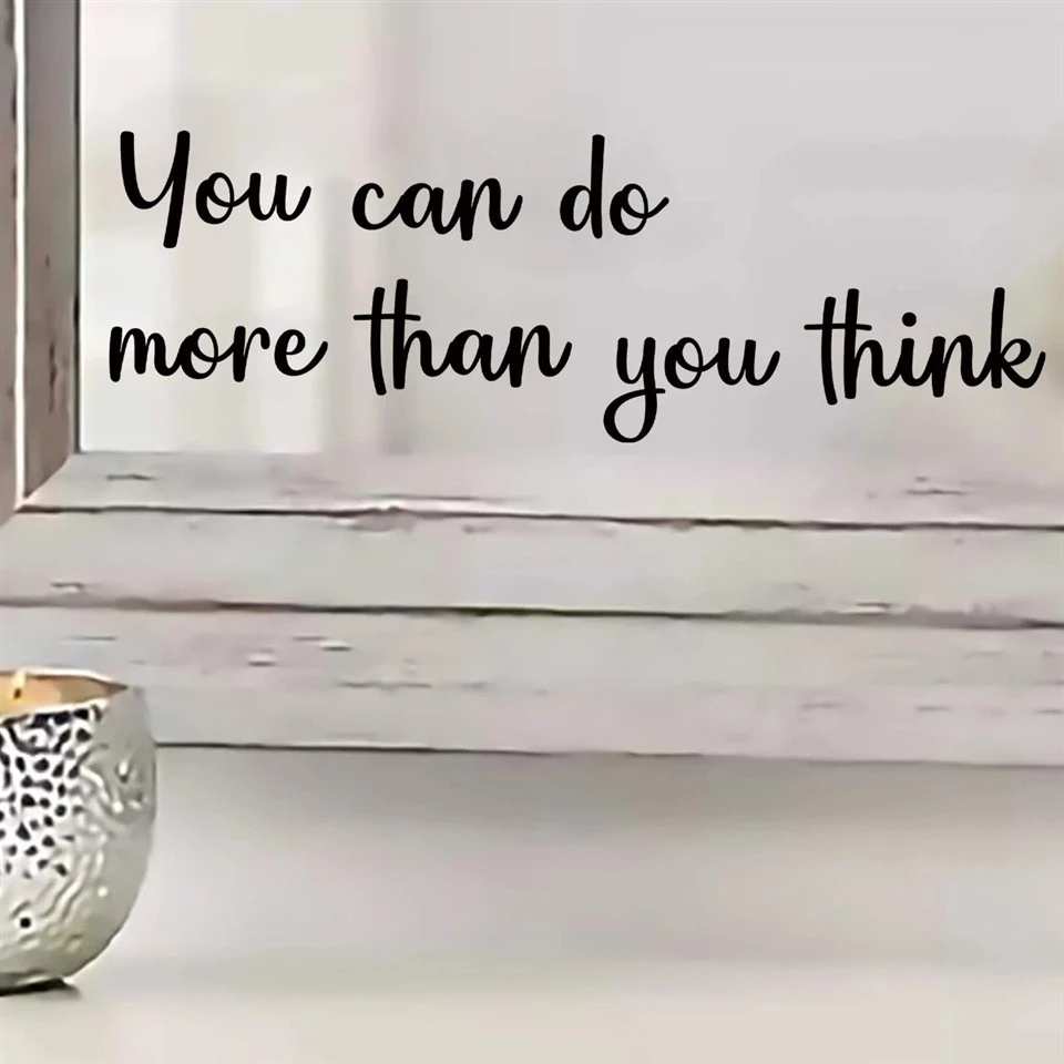 1pcs Inspirational Encouraging Quotes PVC Mirror Stickers