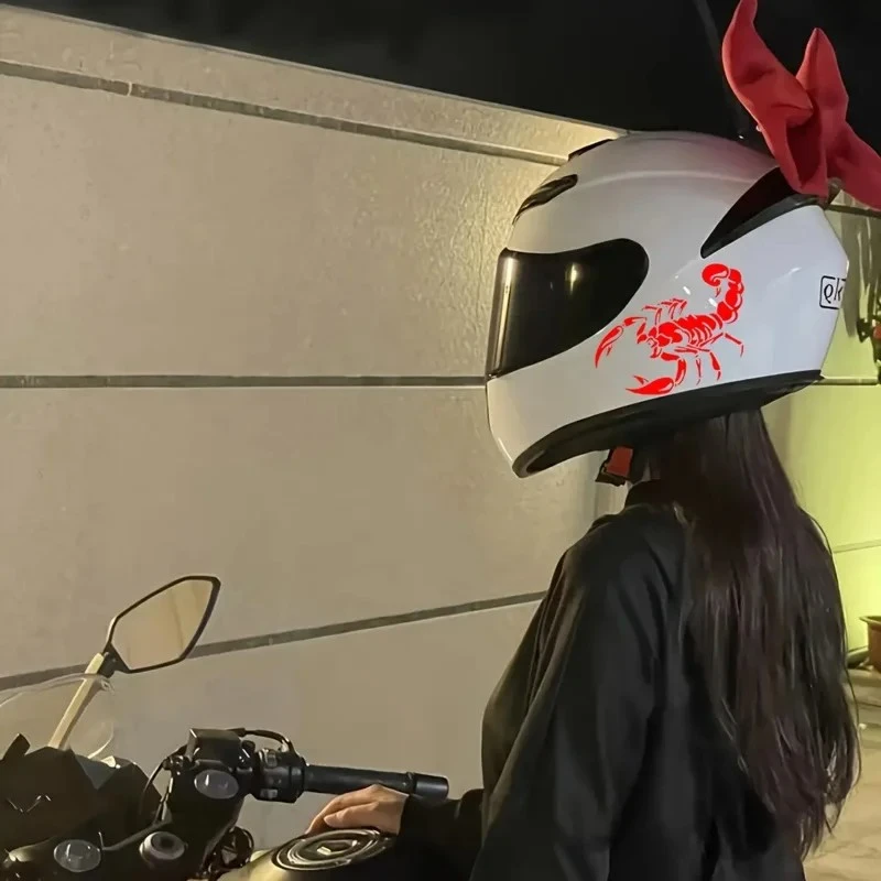 2D Flat Motorcycle Helmet Sticker2 Pack high quality