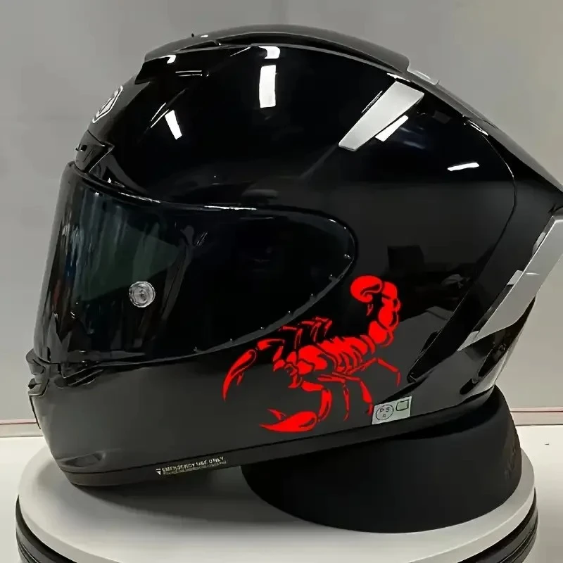 2D Flat Motorcycle Helmet Sticker2 Pack