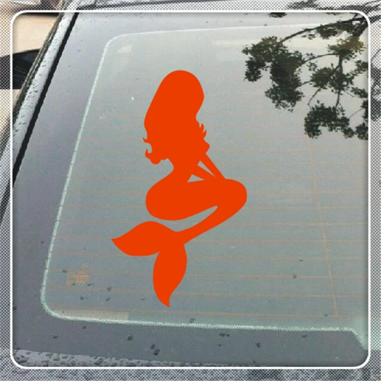 Car Window Mermaid Cartoon Decal Sticker