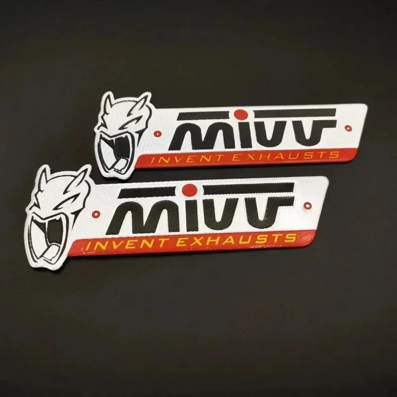 2PCS 3D Aluminum Heat-Resistant Motorcycle Sticker