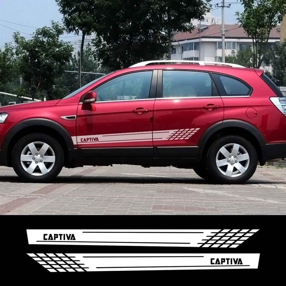 2PCS Car Door Side Stickers For Chevrolet Captiva