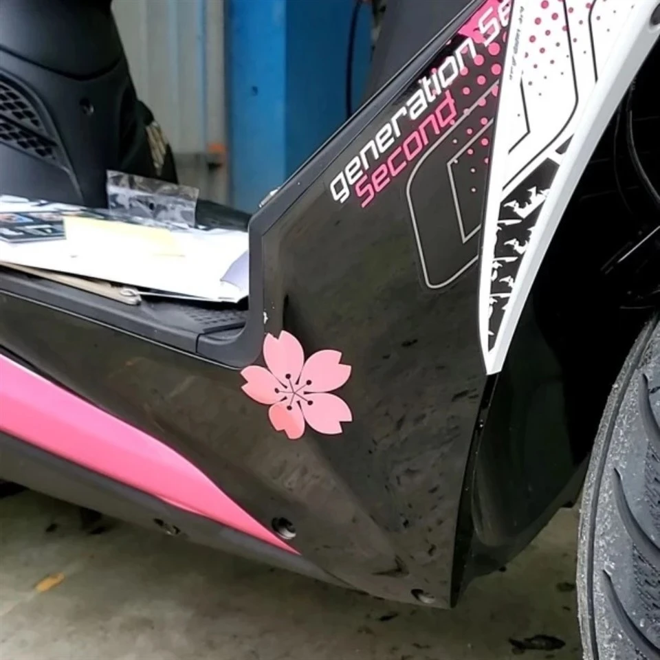 2PCS JDM Sakura Motorcycle Stickers suppliers