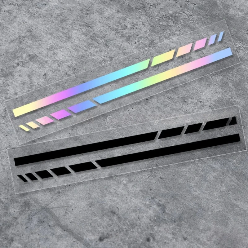 2pcs Sports Strip Motorcycle Stickers Fuel Tank Helmet Decor Waterproof Car Rearview Mirror Vinyl Decals Vehicle Accessories
