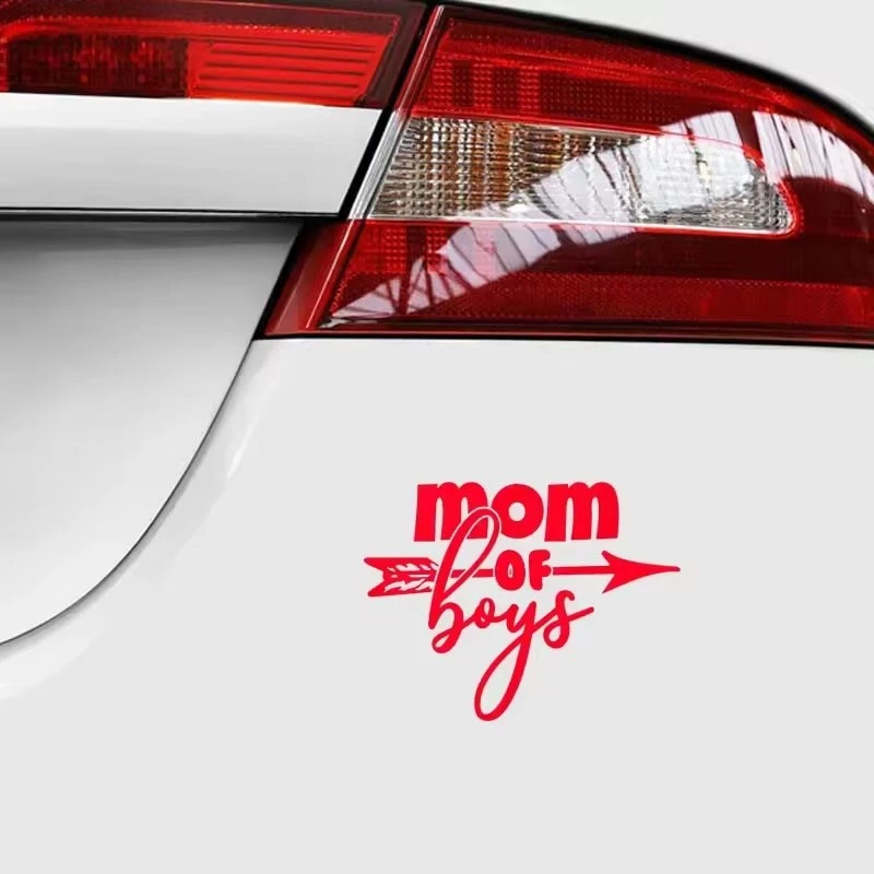 Boy And Mom Car Window Bumper Sticker