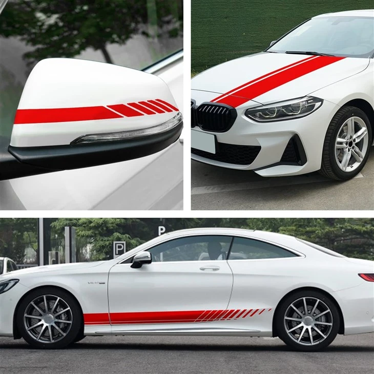Benz Car Sports Body Stipe Sticker