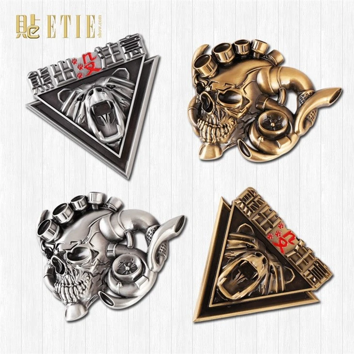 Turbo Skeleton ABS Emblem Golden Silver