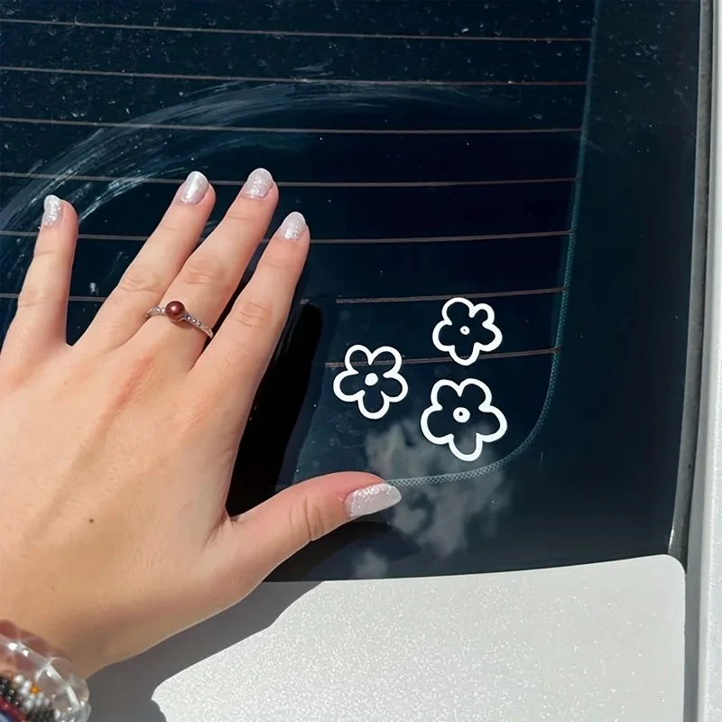 3pcs Floral Car Interior Mirror Decals Car Stickers best
