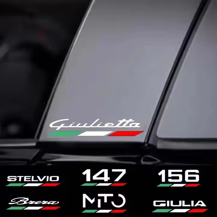 4Pcs Car Body Sticker For Alfa Romeo