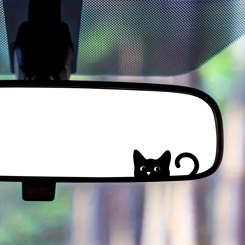 4PCS Car Rearview Mirror Peeking At Cat