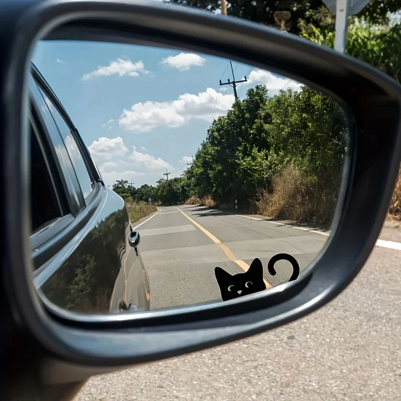 4PCS Car Rearview Mirror Peeking At Cat high quality