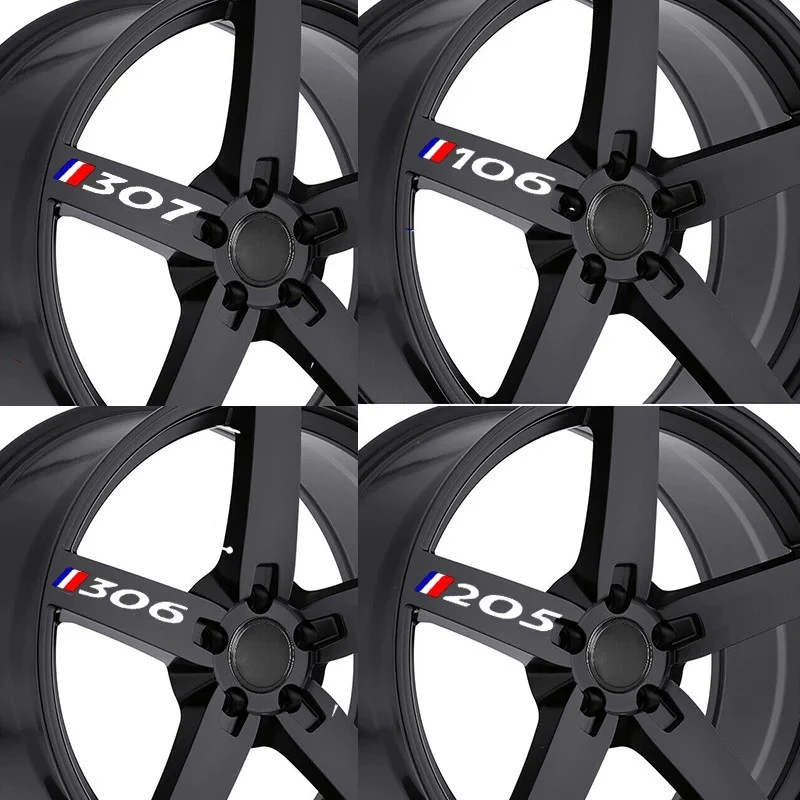 4Pcs Car Wheel Sticker For Peugeot Car