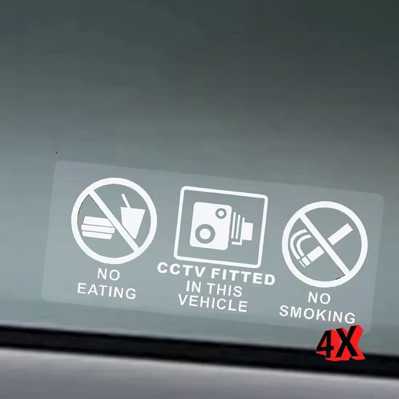 Eating No Drinking CCTV Fitted Sticker