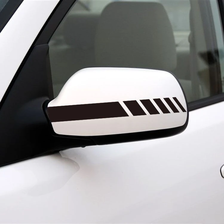 Car Rear Mirror Stripe Sticker Sports