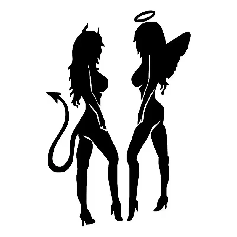 Angel Devil Woman Beauty Lady Stickers