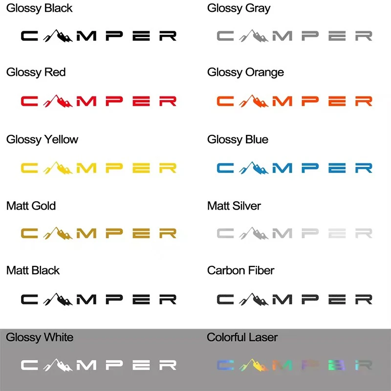 Camper Mountain Car Sticker Decal