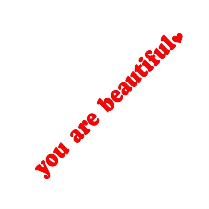 Car Sticker Vinyl You Are Beautiful