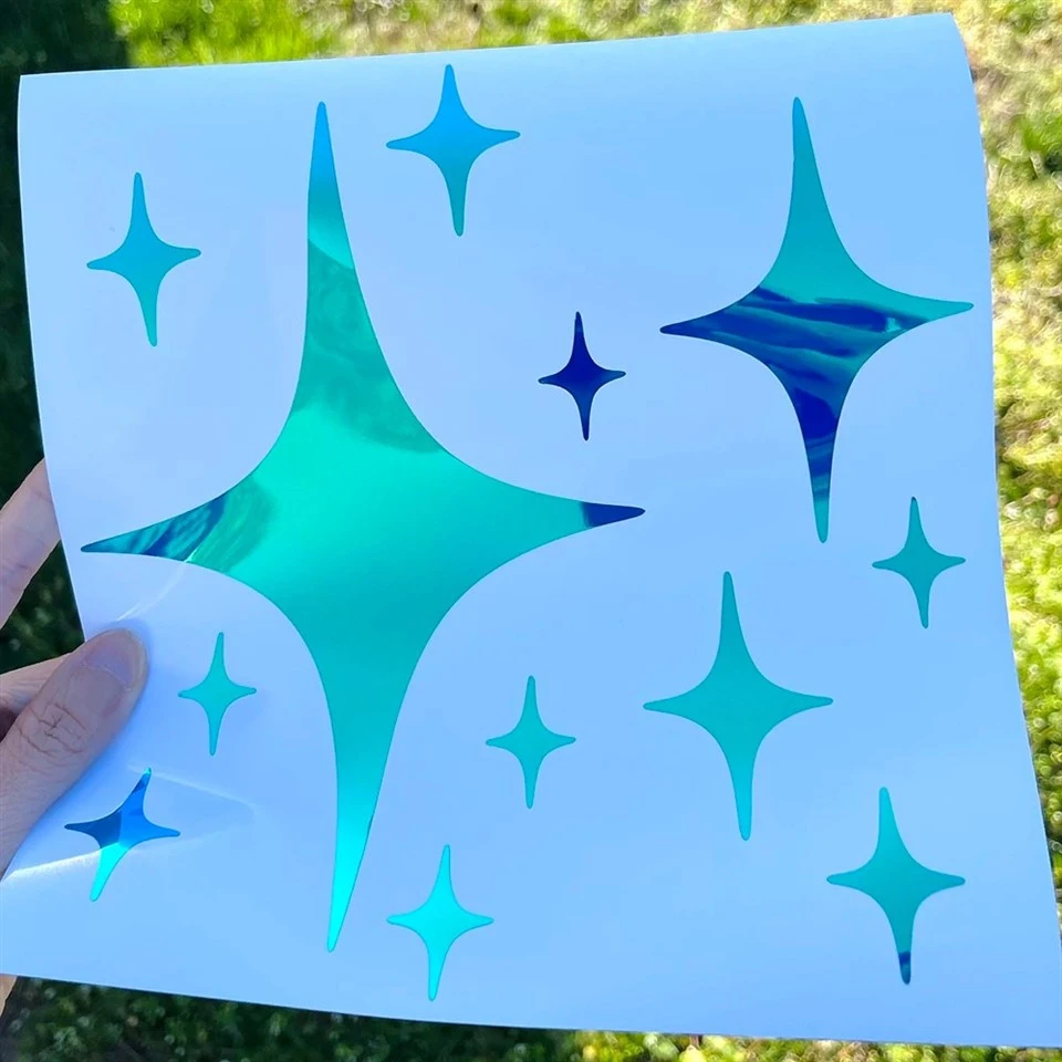 Stars Holographic Car Windows Body Stickers high quality