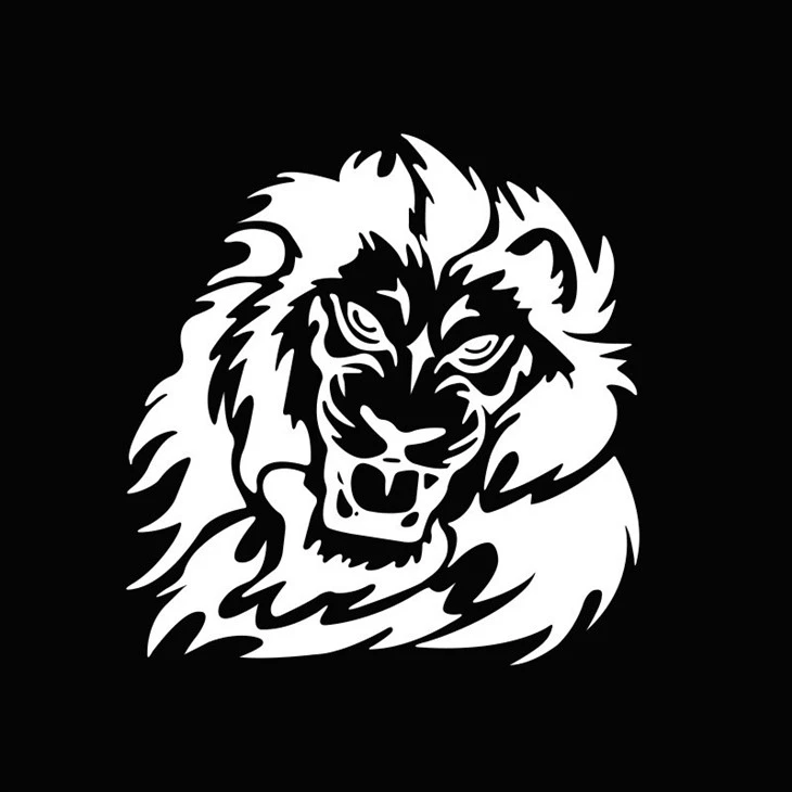 Lion Head Logo Car Body Sticker