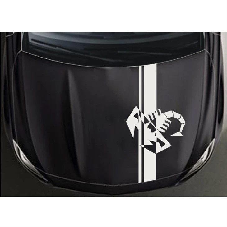 Abarth 500 Engine Hood Logo Decal