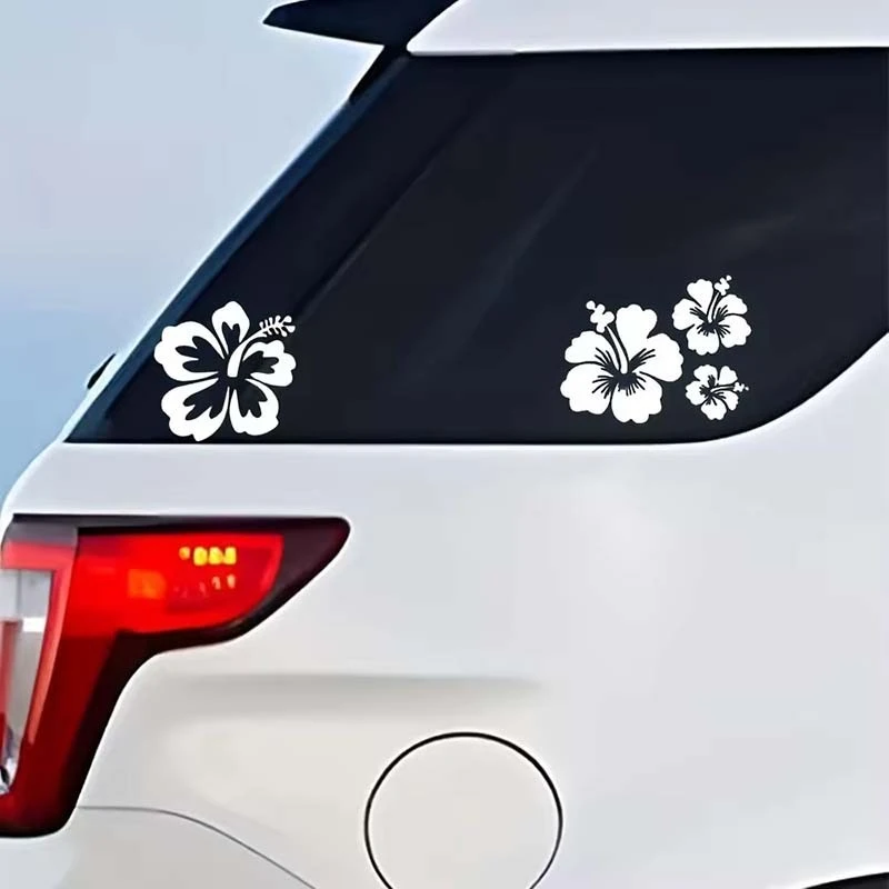 ET11360# Vibrant Hibiscus Flower S'ticker