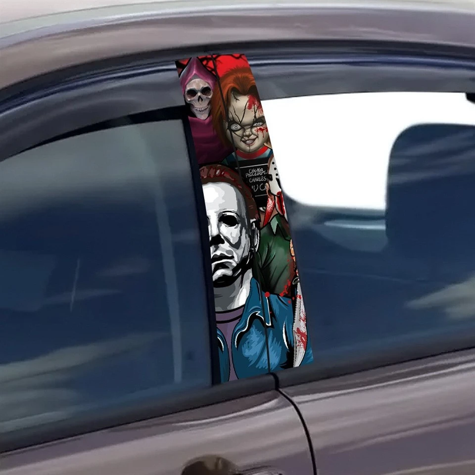 Car B Pillar Decal Sticker Joker Pattern