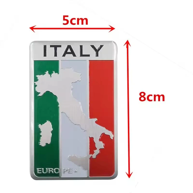 Metal Italy Flag Emblem Badge