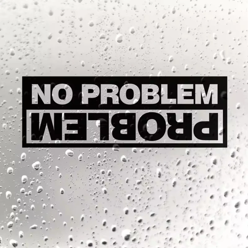 Car Sticker PVC Text No Problem