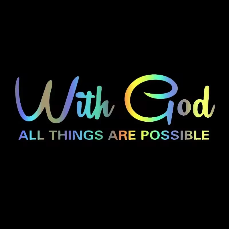 With God All Things Are Possible Sticker