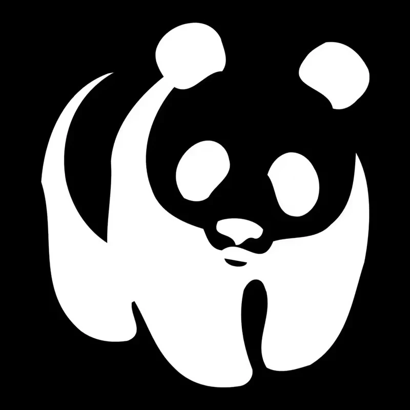 Panda Sticker Car Body