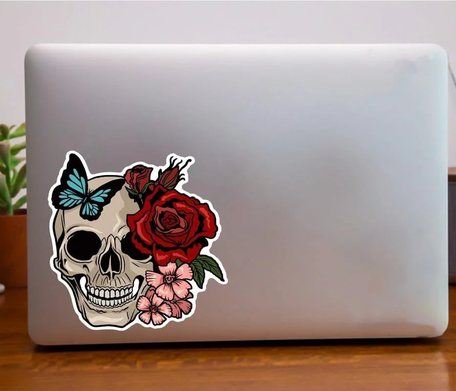 Skull Roses Sticker