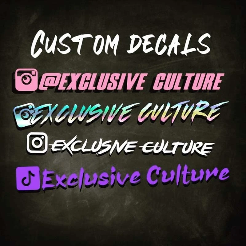 social media window sticker