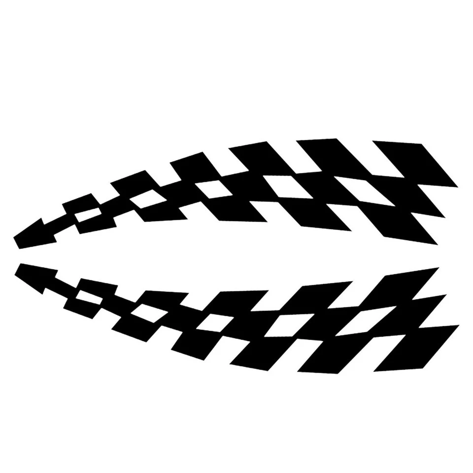 Car Wheel Fender Stickers Racing Flag