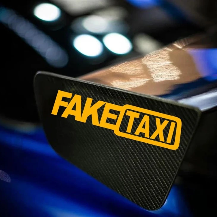Fake Taxi Car Window Decal Letters