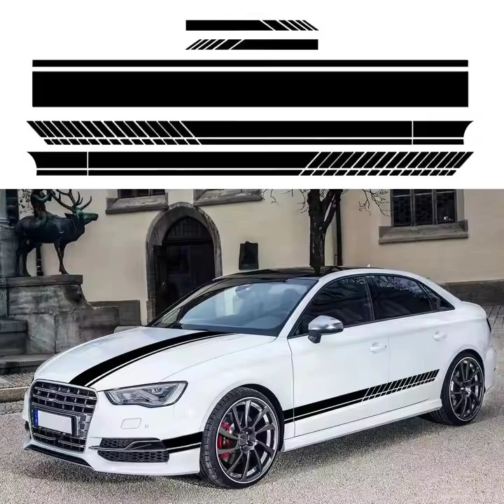 Customize Racing Side Stripe Sticker For Audi